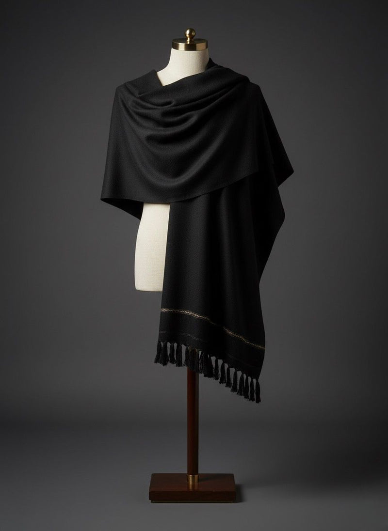 Black Acrylic Shawl